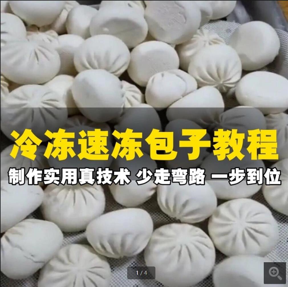 大包子技术配方冷冻发酵面＋老面速冻包子制作无保留商用小吃培训